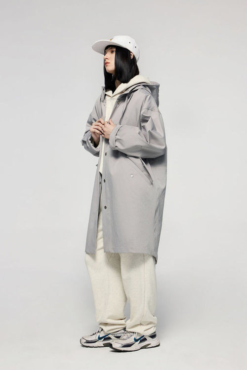 Waterproof Fishtail Utility Parka - Gray