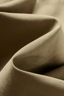 Waterproof Hooded Fishtail Utility Parka in Khaki - fabric texture close-up