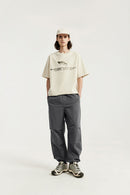 Garment Washed Cuffed Cargo Joggers - Rock Gray