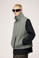 Crinkle Utility Vest - Gray