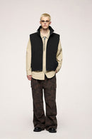 Crinkle Utility Vest - Black
