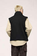 Crinkle Utility Vest - Black