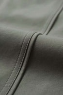 Two-Way Zip Drawcord Stand-Collar Utility Vest in Gray - fabric texture close-up