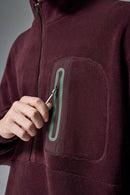 Polar Fleece Taped Half-Zip Pullover - Red