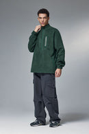 Polar Fleece Taped Half-Zip Pullover - Green