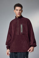 Polar Fleece Taped Half-Zip Pullover - Red