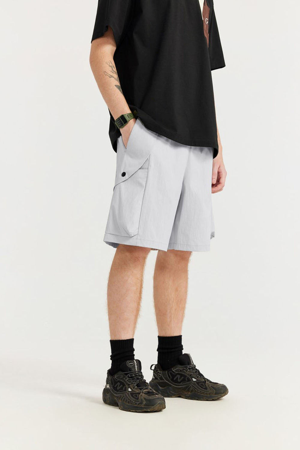 Men's Plaid Elastic Sports Shorts