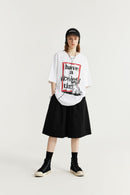 Washed A-Line Utility Shorts - Black