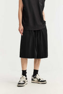 Washed A-Line Utility Shorts - Black