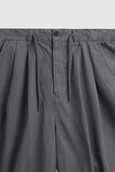 Washed A-Line Utility Shorts - Rock Gray