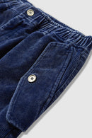 Faded Corduroy Cargo Pants - Blue