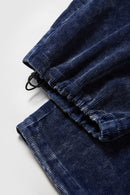 Faded Corduroy Cargo Pants - Blue