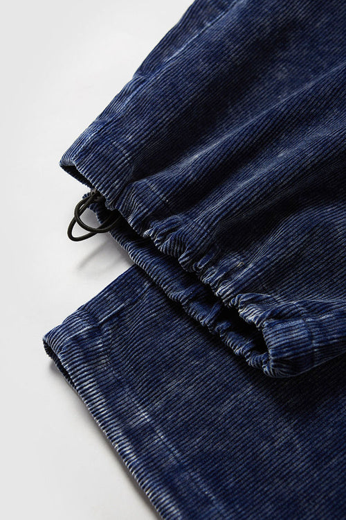 Faded Corduroy Cargo Pants - Blue
