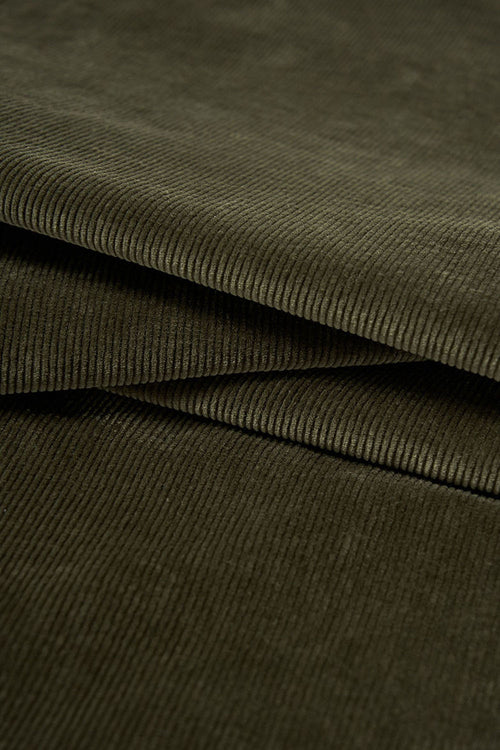 Organic Corduroy Wide-Leg Pants - Green