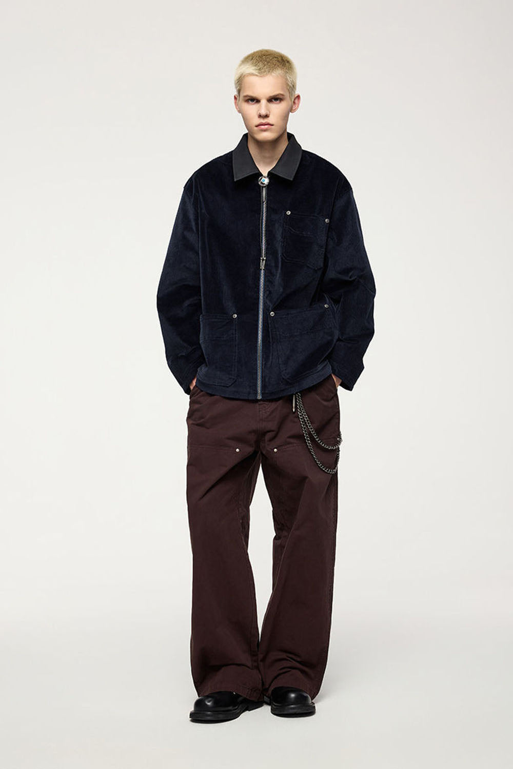 Studded Corduroy Jacket - Royal Blue