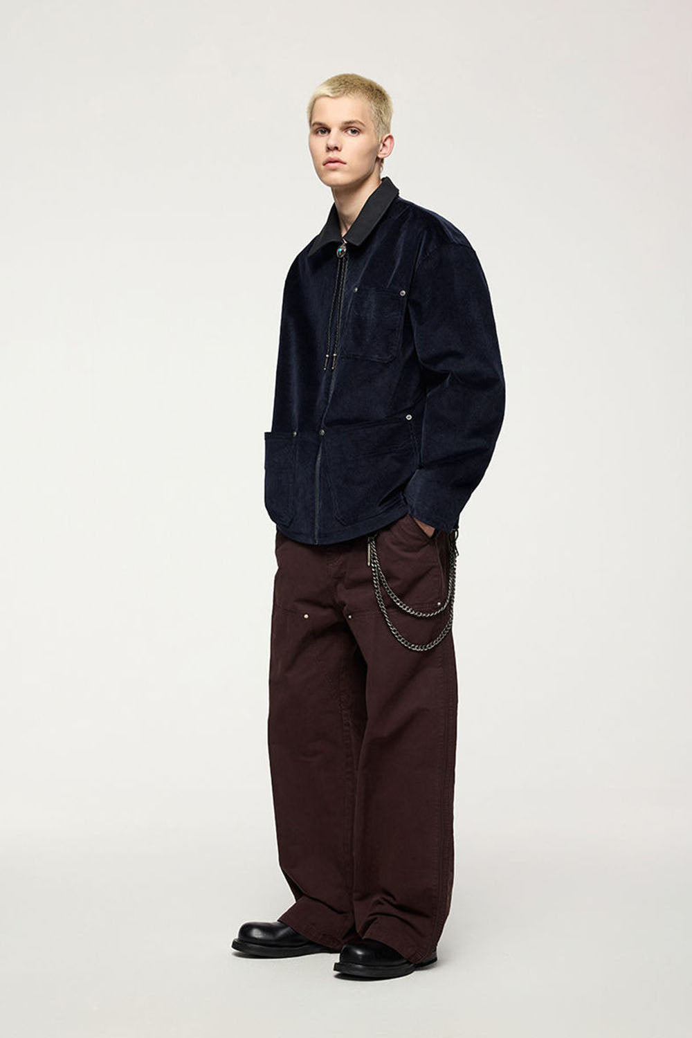 Studded Corduroy Jacket - Royal Blue