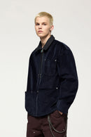 Studded Corduroy Jacket - Royal Blue