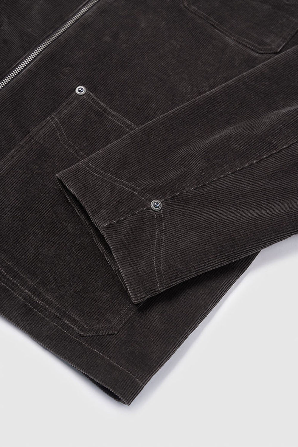 Studded Corduroy Jacket - Gray