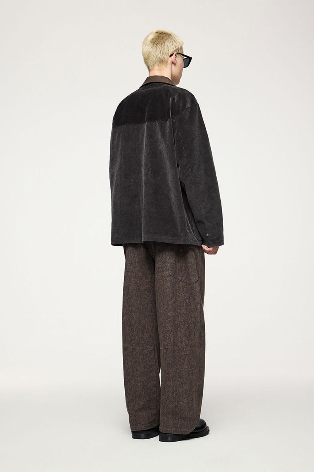 Studded Corduroy Jacket - Gray
