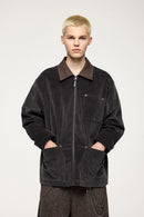 Studded Corduroy Jacket - Gray
