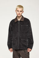 Studded Corduroy Jacket - Gray