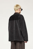 Studded Corduroy Jacket - Gray