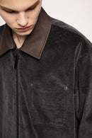 Studded Corduroy Jacket - Gray