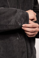 Studded Corduroy Jacket - Gray