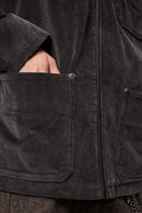 Studded Corduroy Jacket - Gray