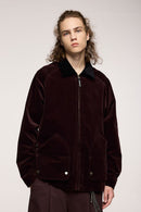 Corduroy Collar Utility Jacket - Coffee