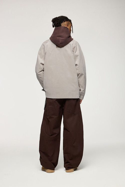Corduroy Collar Utility Jacket - Apricot