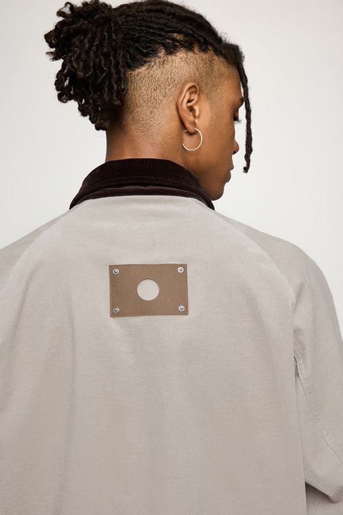 Corduroy Collar Utility Jacket - Apricot
