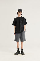 Washed Reversible Shorts - Rock Gray