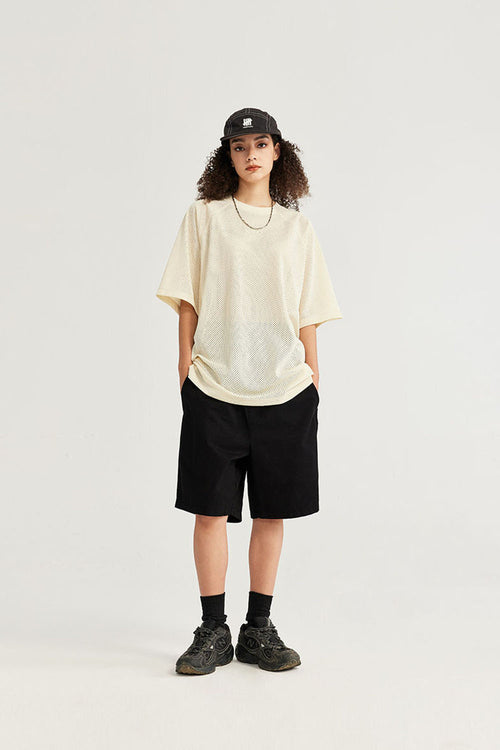 Washed Reversible Shorts - Black