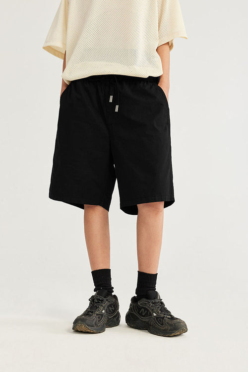Washed Reversible Shorts - Black