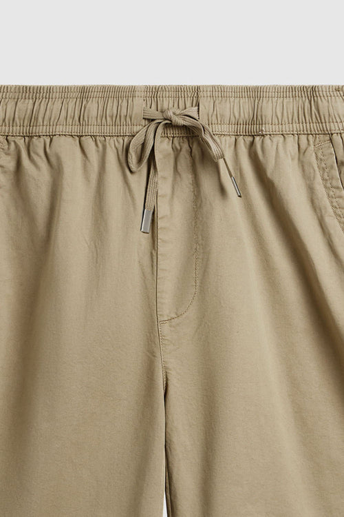 Washed Reversible Shorts - Khaki