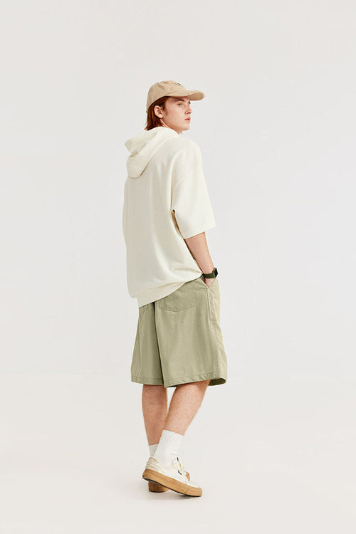 Crinkle Nylon Utility Shorts - Sand