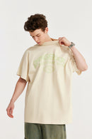 Brushed Cotton Graphic Tee - Apricot