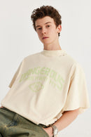 Brushed Cotton Graphic Tee - Apricot