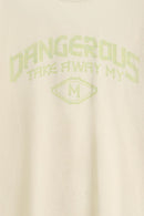 Brushed Cotton Graphic Tee - Apricot