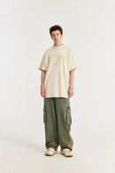 Brushed Cotton Graphic Tee - Apricot
