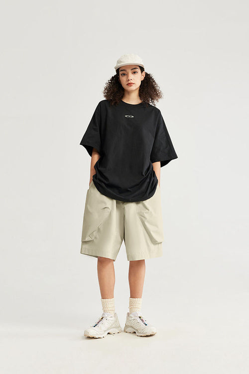 Men's Loose-Fit Utility Cargo Shorts - Ivory White