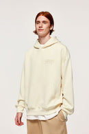 Heavyweight Embroidered Relaxed Hoodie - Apricot