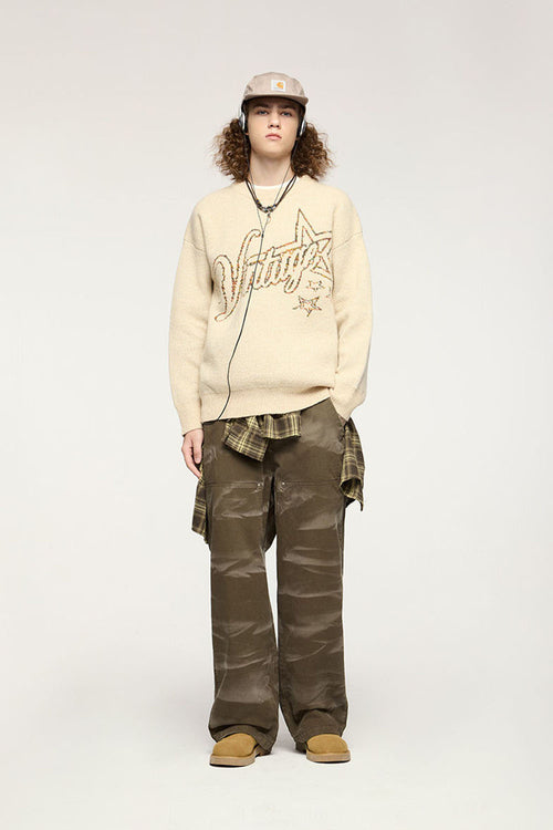 Vintage Wash Utility Carpenter Pant - Khaki Green