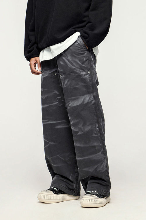 Vintage Wash Utility Carpenter Pant - Black