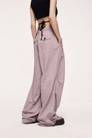 Vintage Wide-Leg Parachute Pant - Misty Pink