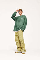 Stretch-Twill Drawstring Parachute Pants with Knee Darts in Khaki - front product view