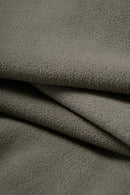 Heritage Frog-Button Brushed Hoodie - Grayish Green