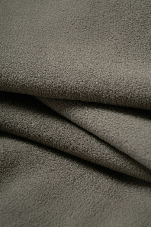 Heritage Frog-Button Brushed Hoodie - Grayish Green