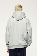Heritage Frog-Button Brushed Hoodie - Flower Gray